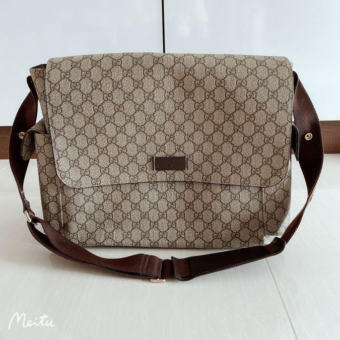 Gucci Supreme Plus Diaper Bag with changing mat