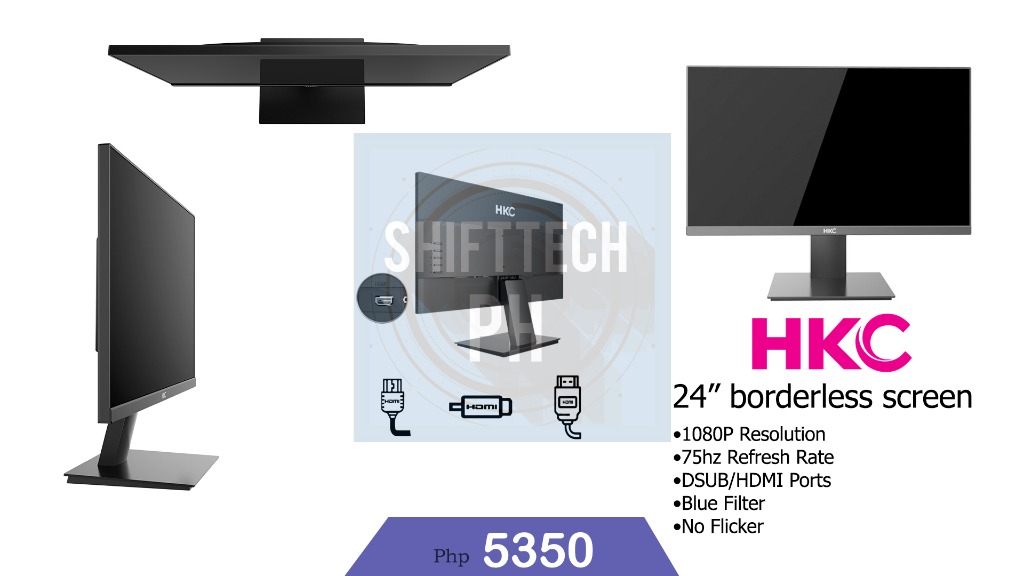 HKC 24in. 75hz HDMI 1080PHD Borderless Monitor, Computers & Tech, Parts ...