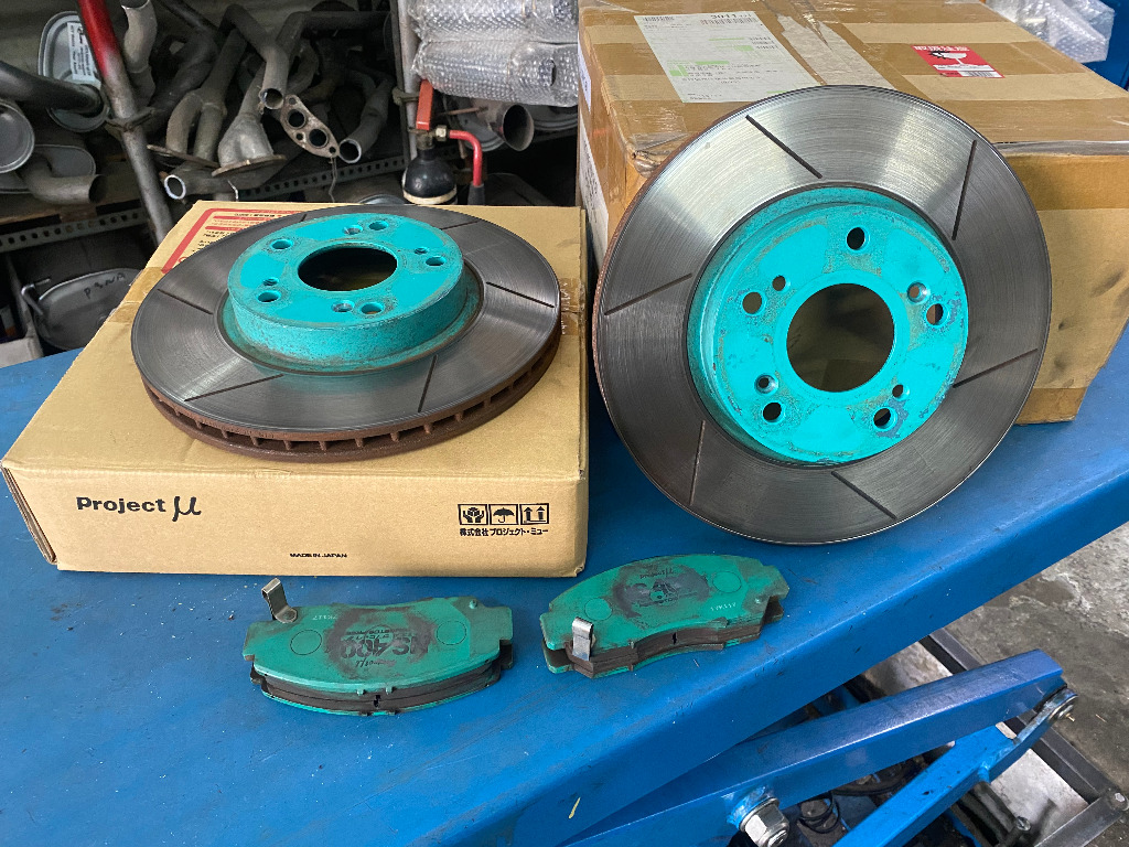 Honda Civic Project Mu Rotor & Brake Pad, Auto Accessories on Carousell
