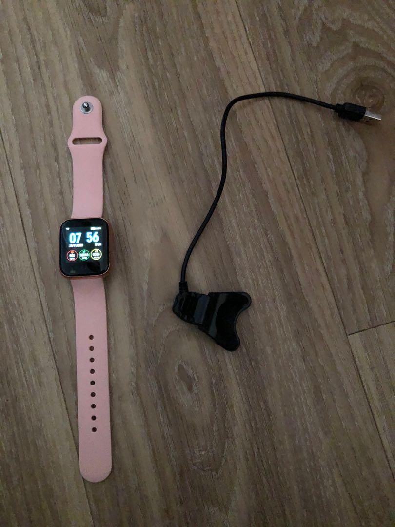 Peach pink i5 Smartwatch for Apple Android and Huawei Mobile