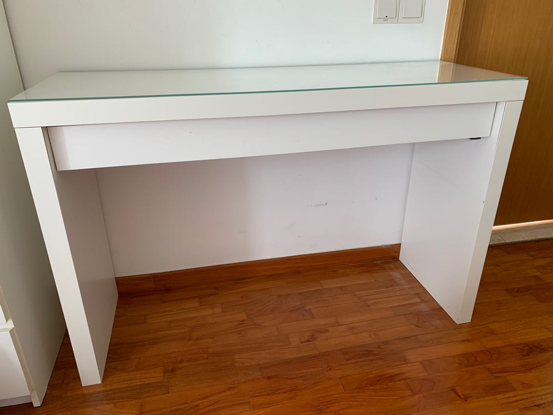 IKEA MALM dressing table with matching stool, Furniture & Home Living