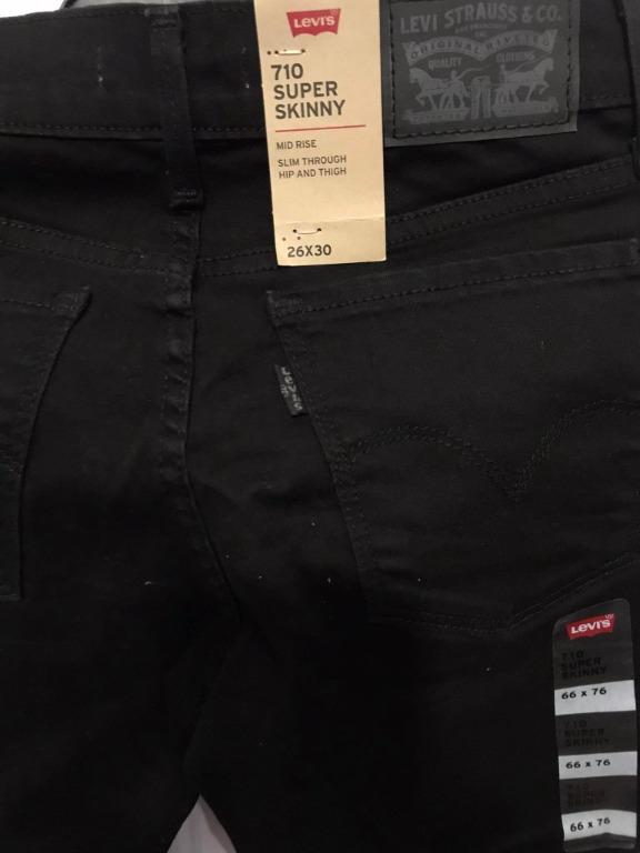levi's 710 super skinny mid rise slim through hip and thigh