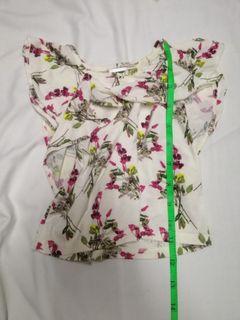 Little Miss Flowery designed Ruffled sleeves blouse