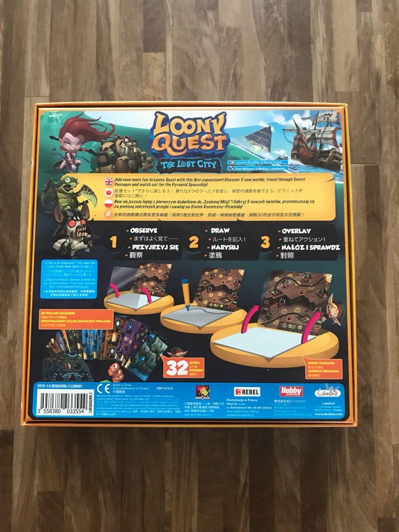 Loony Quest The Lost City Board Game expansion, Hobbies & Toys, Toys