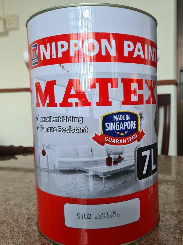 Nippon Paint — 7L Matex White (9102), Furniture & Home Living, Home Decor, Vases & Decorative