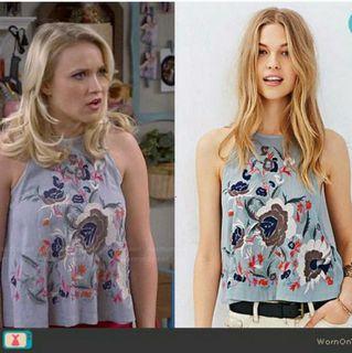 NWOT Kimchi Blue Embroidered 360 Tank, XS