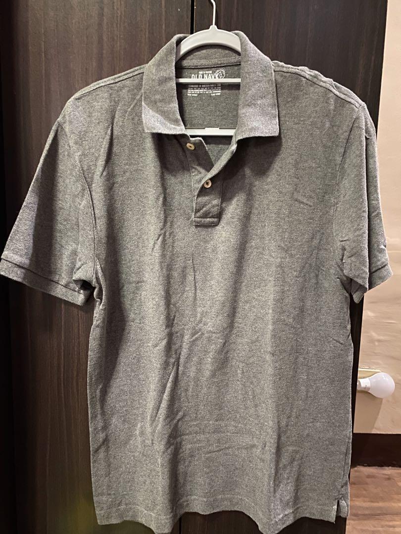 OLD NAVY Men s Polo Shirt Gray Men s Fashion Tops Sets