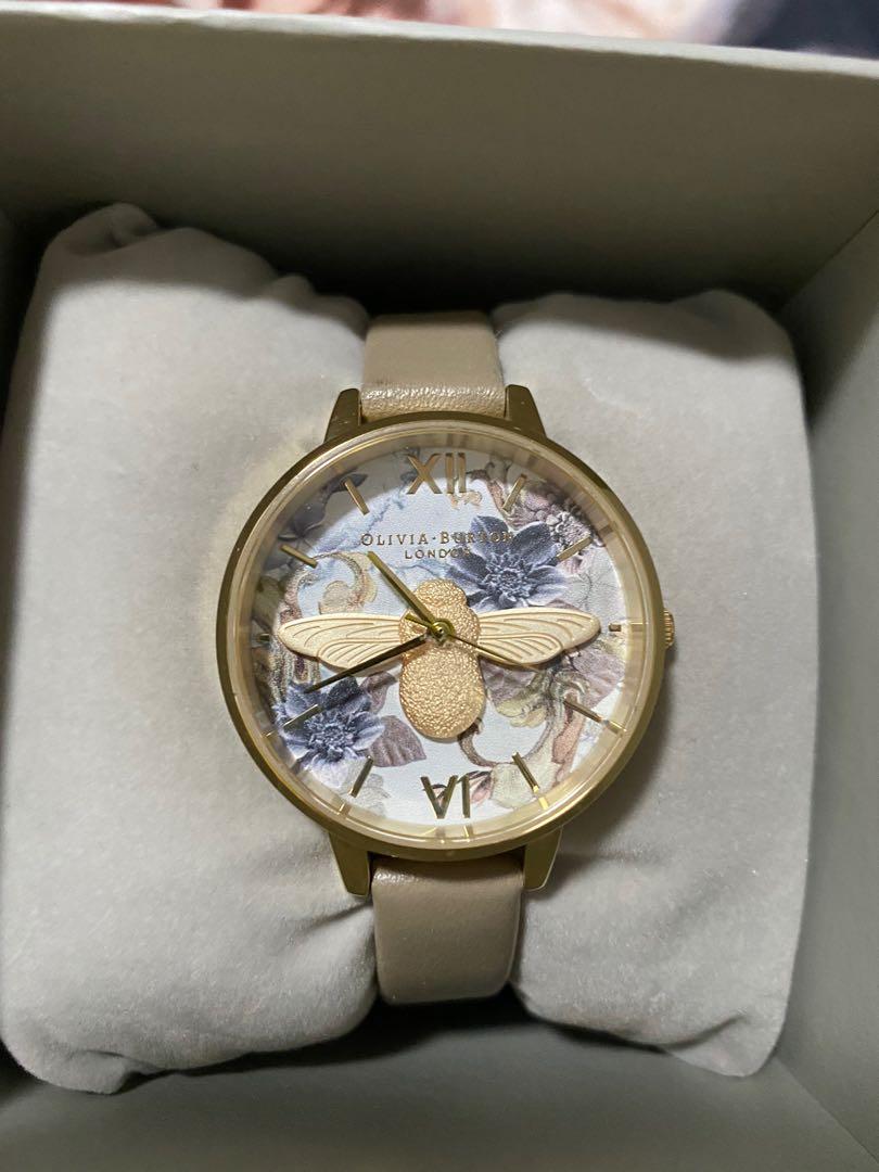 Olivia Burton Ladies Watch Marble Florals Demi 3D Bee Sand Gold OB16CS22 Women s Fashion Watches Accessories Watches on Carousell