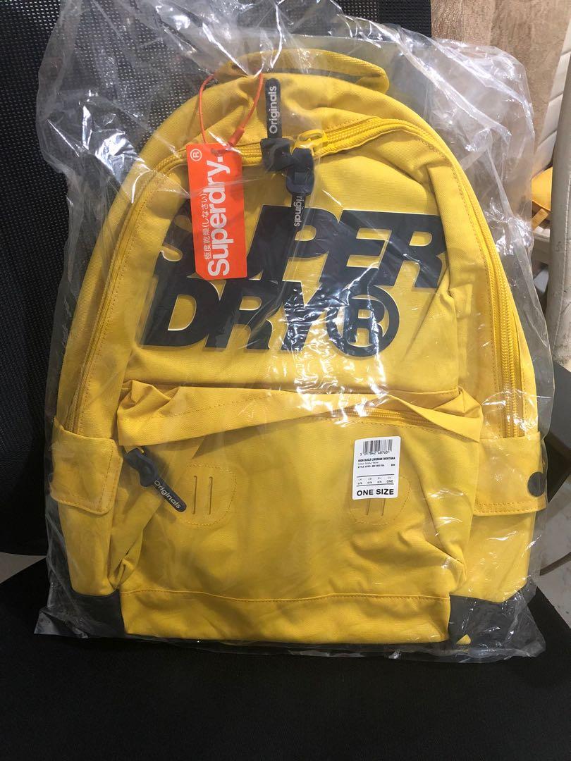 superdry yellow backpack