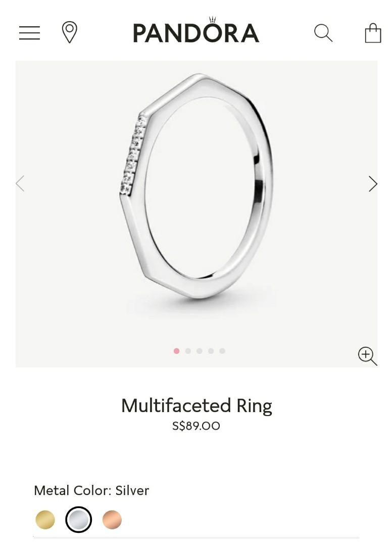 Multifaceted outlet ring pandora