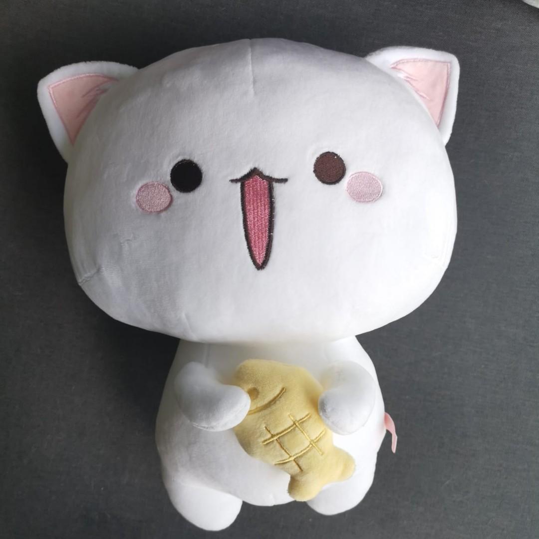 peach and goma cat plush