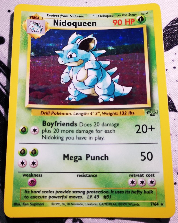 Pokemon TCG Card: Nidoqueen 7/64 (Tnt x 1.1 for NM) Holo
