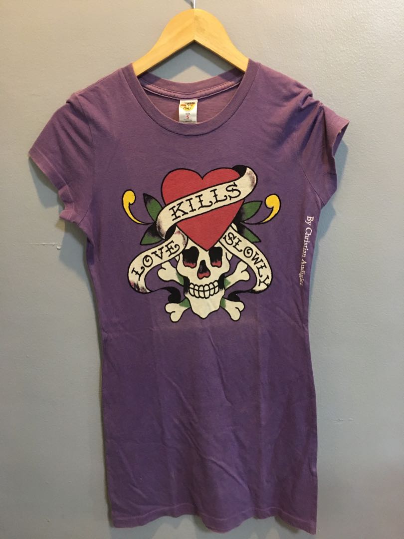 ed hardy purple shirt