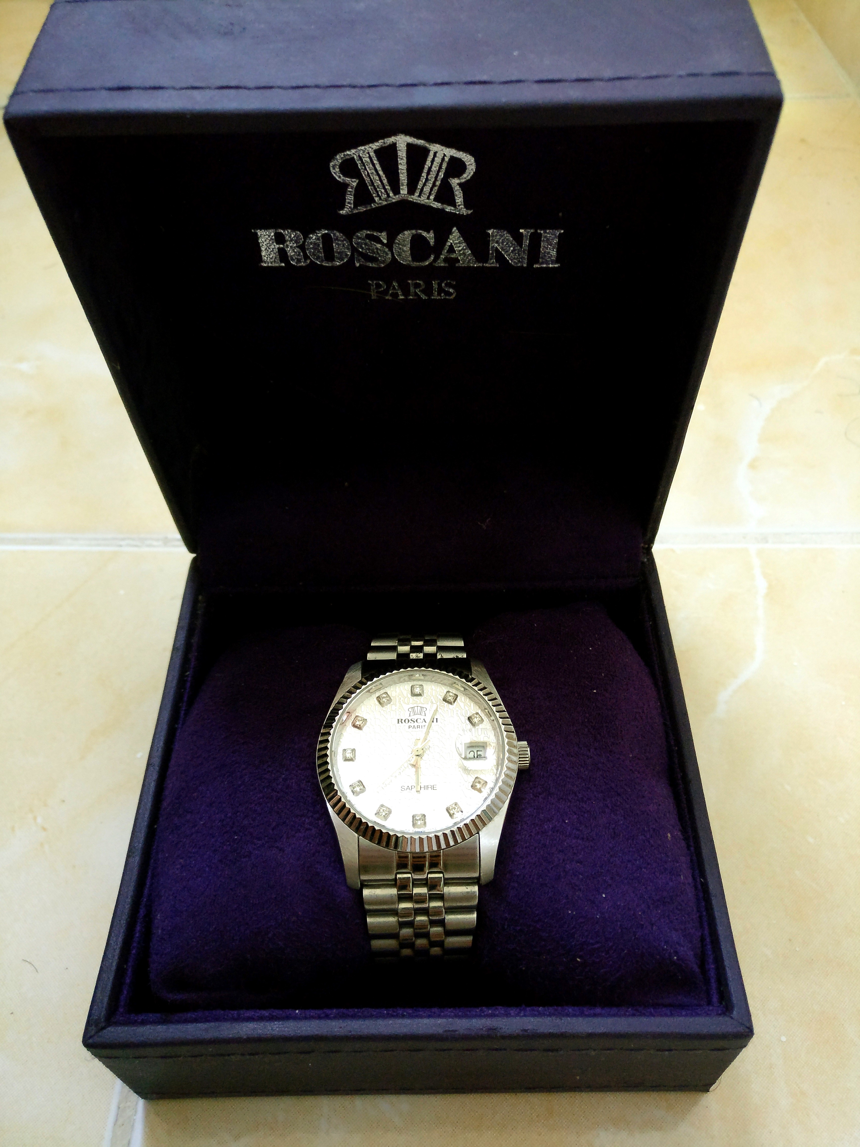 Roscani sapphire outlet crystal watch