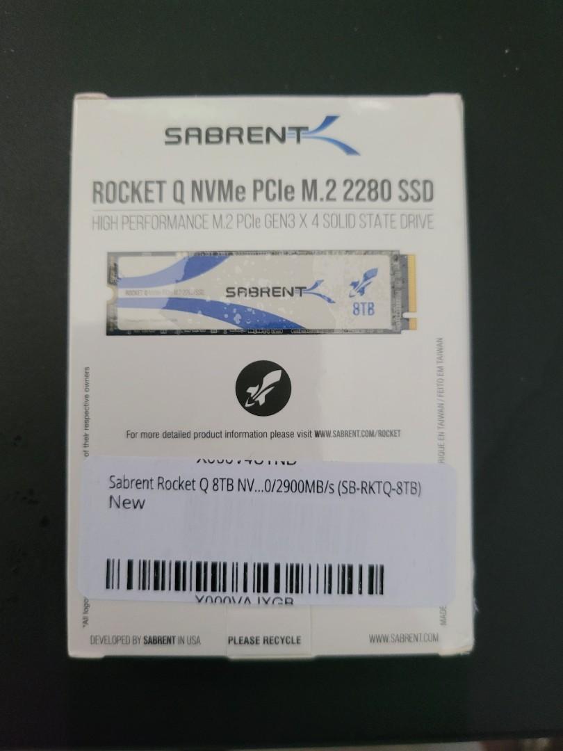 SABRENT Rocket Q 8TB NVMe PCIe M.2 2280 Internal SSD High Performance Solid  State Drive R/W 3300/2900MB/s (SB-RKTQ-8TB)