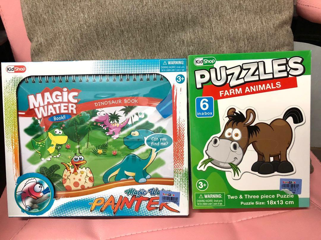 Sale Brandnew Bundle Magic Water Painter Book And Puzzles Kidshop Toys Hobbies Toys Toys Games On Carousell