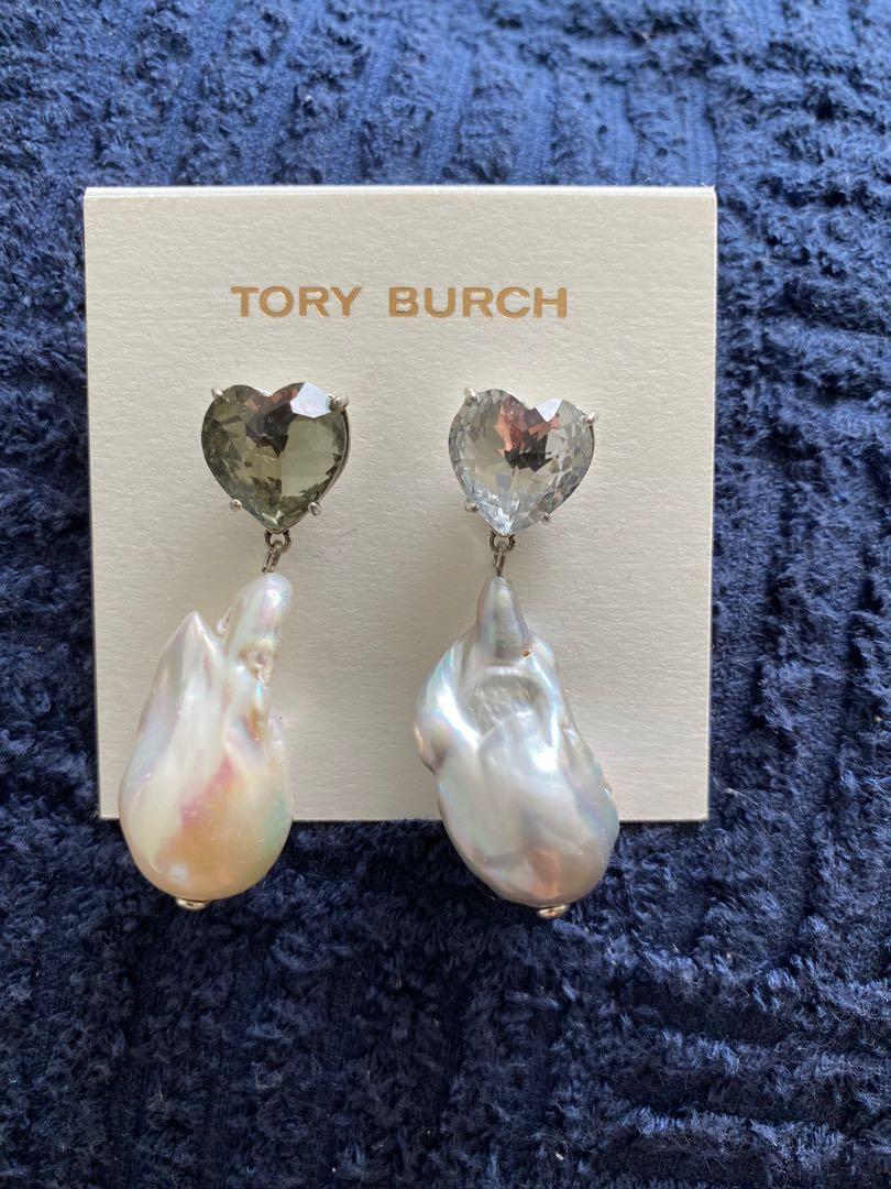 Tory burch heart outlet clip on earrings