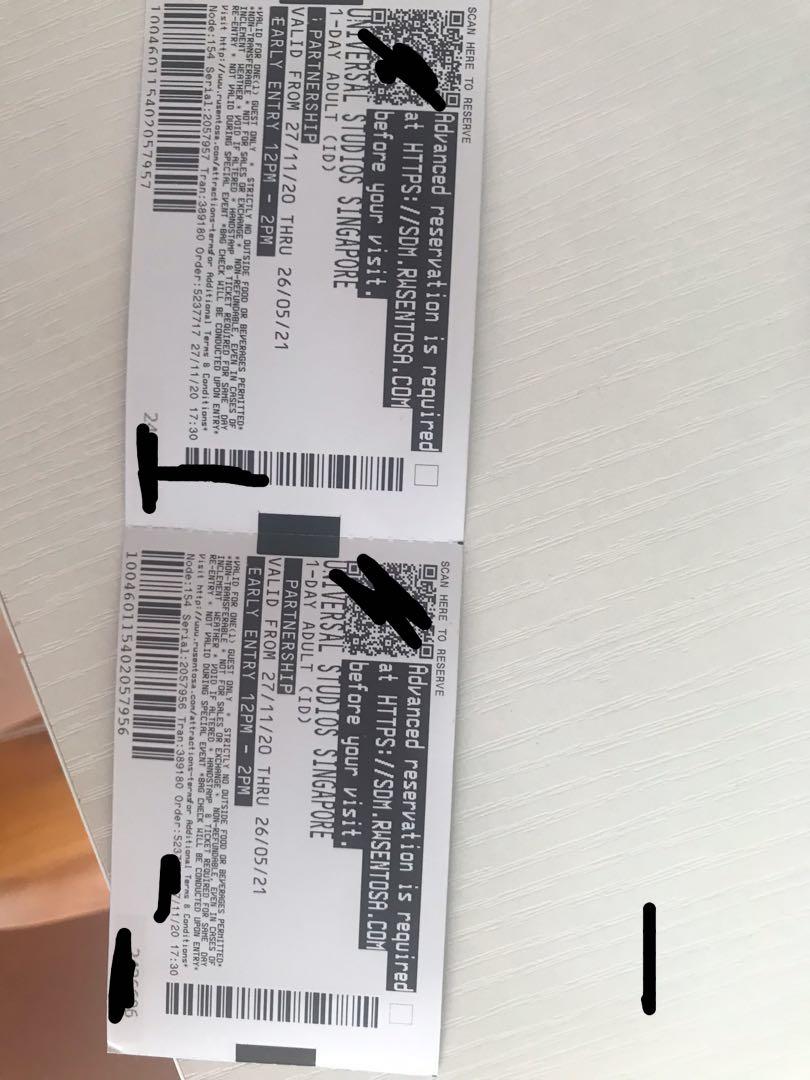 Universal studio ticket ADULT physical ticket may 2021 expire 55