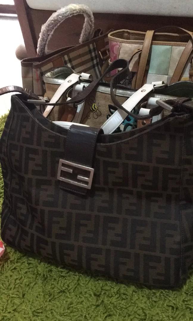 Vintage fendi zucca shoulder bag