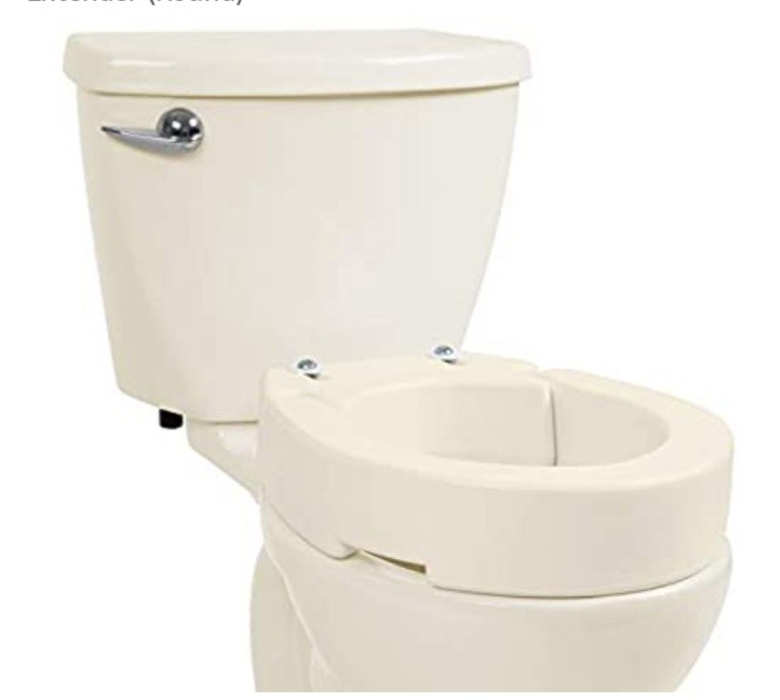 Vive Hinged Toilet Seat Riser - Elevated, Raised Seat Lifter for ...