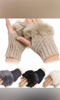 Fur Winter Gloves for ootd Travel