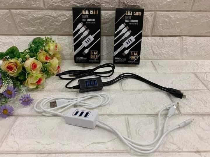 3.1A，6in1 Usb Extended Data Cable（1.2Meters，3Plug-Android/iphone/Type C & 3Usb Port） (Category: Chargers & Cables) located in Makati City. Submitted by vsharon362 (Listing ID 1046599141, Image 3). Description: 3.1A，6in1 Usb Extended Data Cable（1.2Meters，3Plug-Android/iphone/Type C & 3Usb Port） 150php Cash on del via Lbc/Lalamove/Mr.Speedy Pick up 999 mall soler st manila Call us 09364147662.