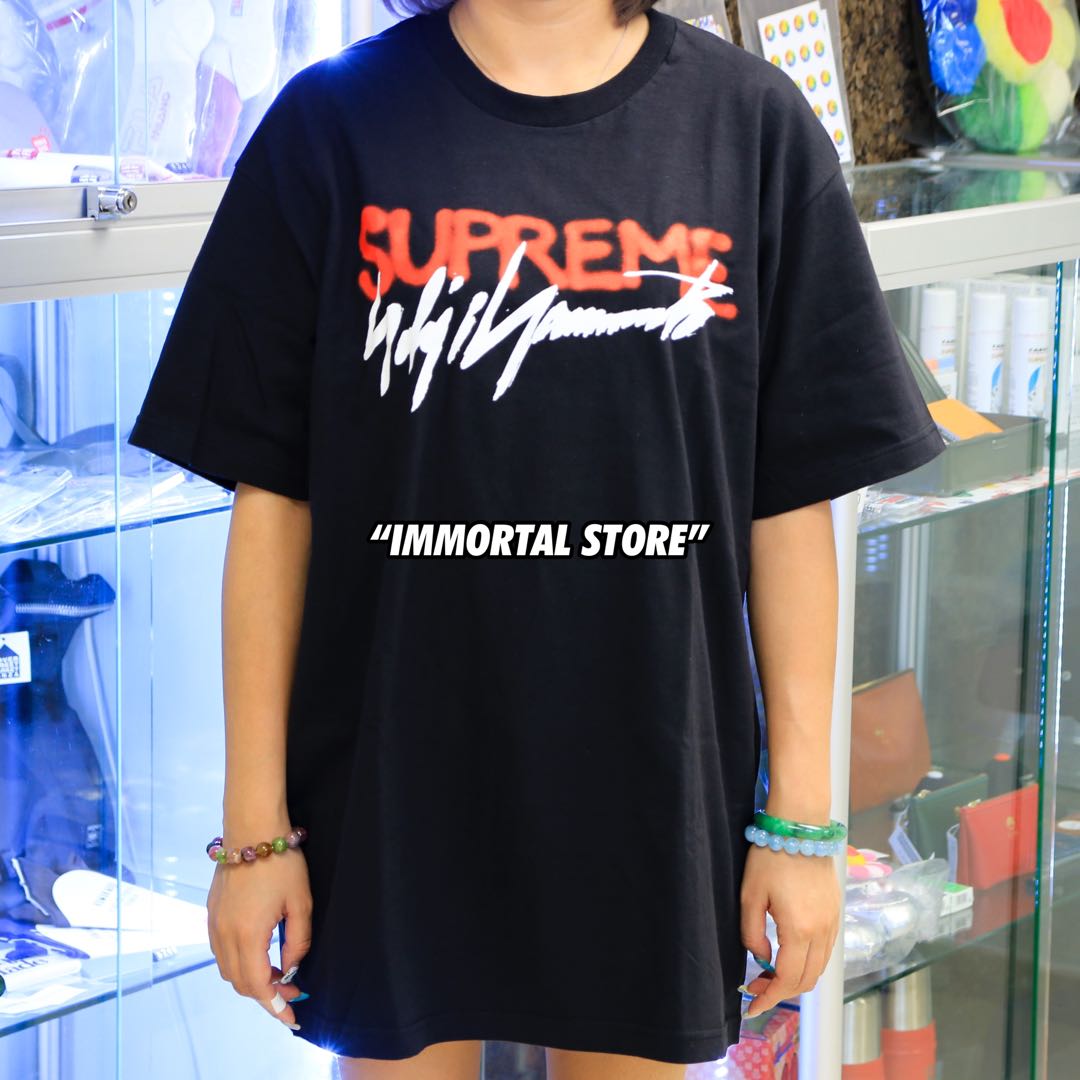 現貨Supreme x Yohji Yamamoto Logo Tee, 男裝, 上身及套裝, T-shirt