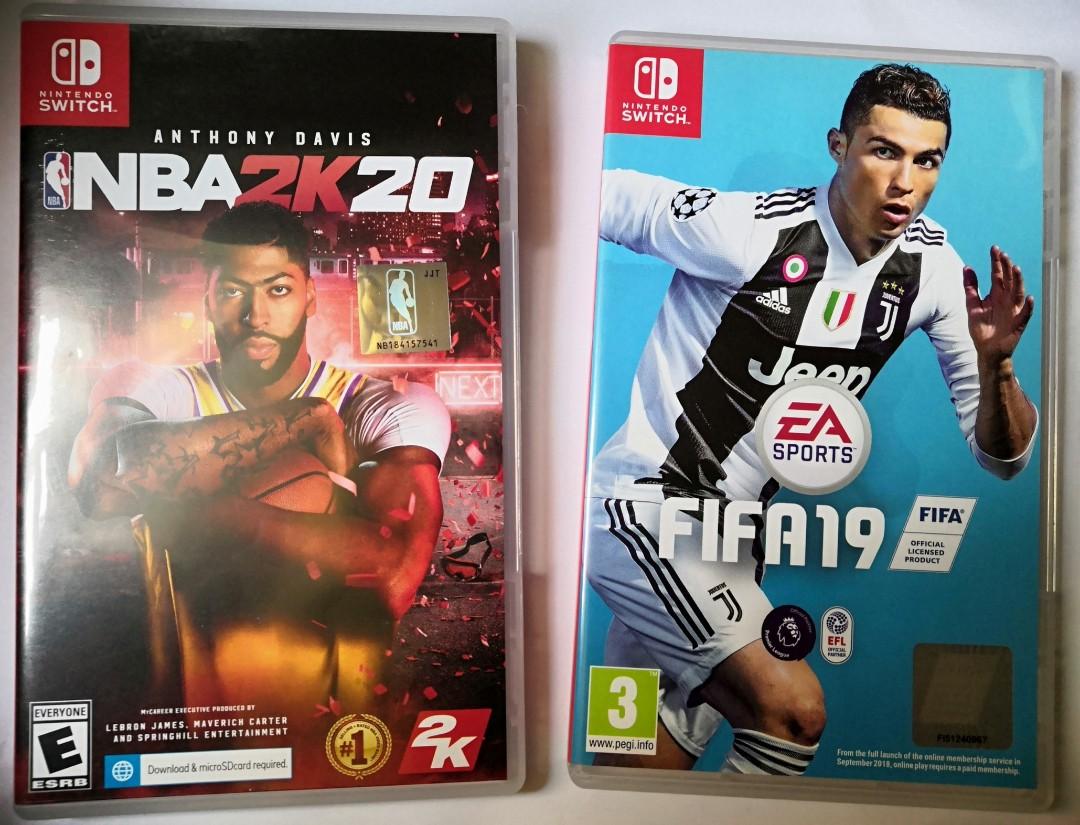 中古switch Nba 2k Fifa19 遊戲機 遊戲機遊戲 Carousell