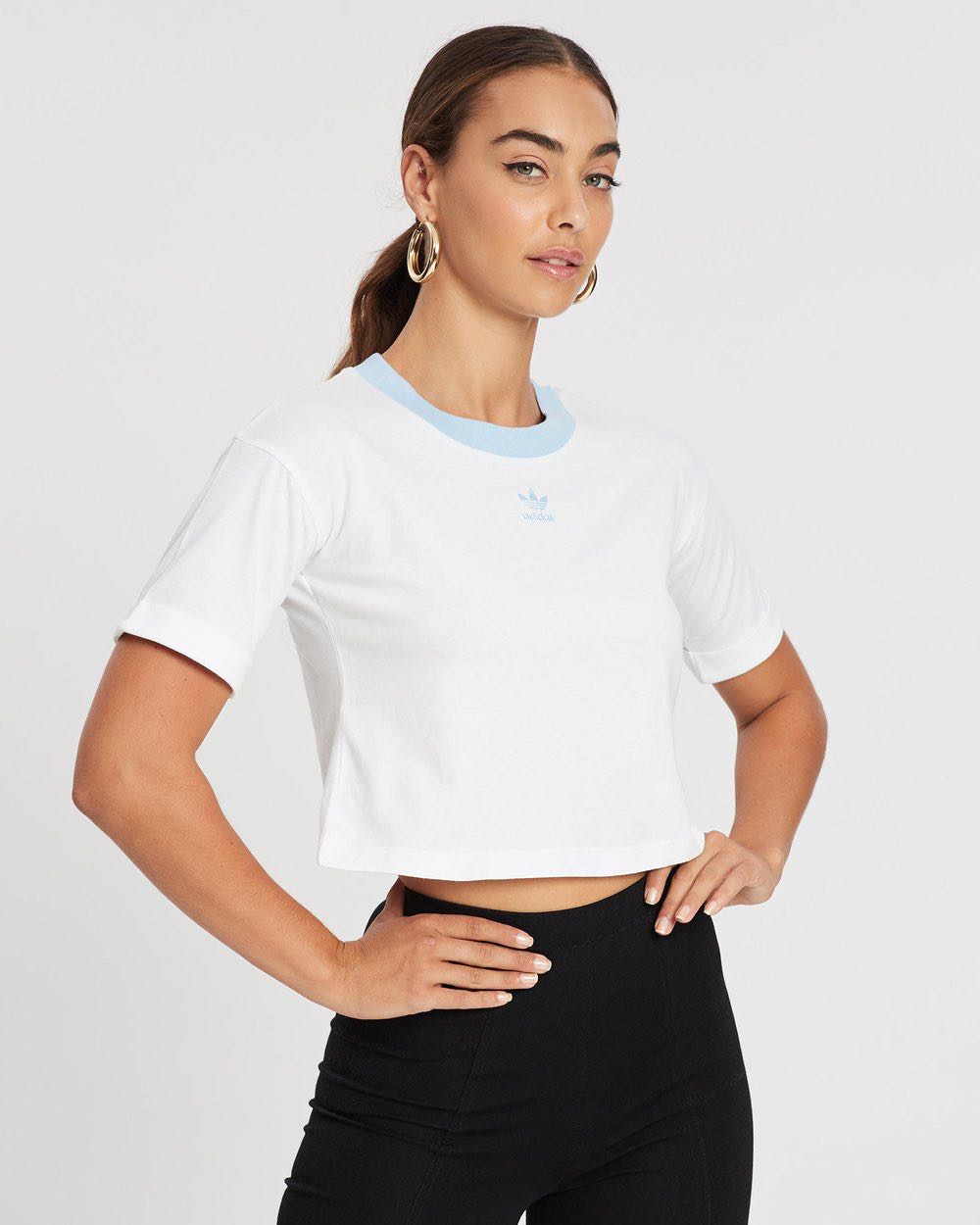 Adidas blue 2024 crop top
