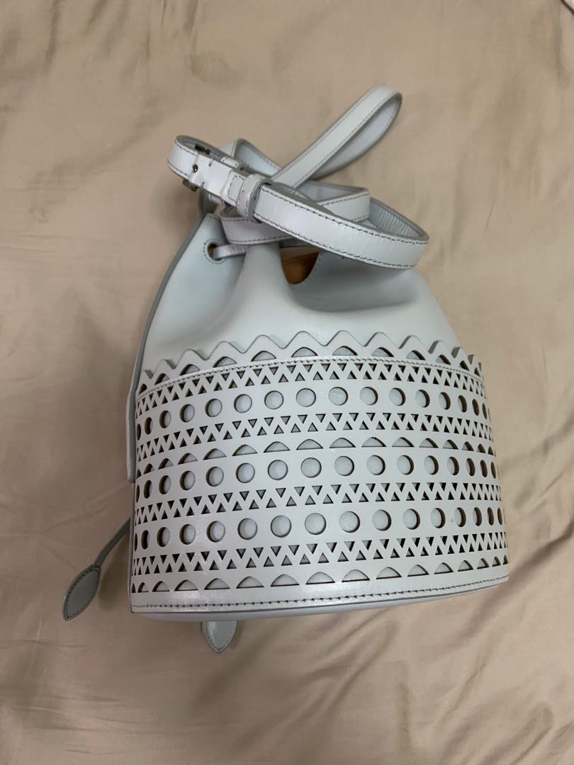 Authentic Alaia laser cut bucket bag, Women's Fashion, Bags & Wallets