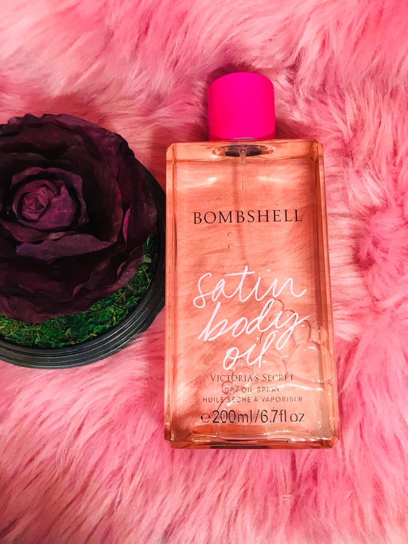 Victoria secret bombshell satin body oil sales