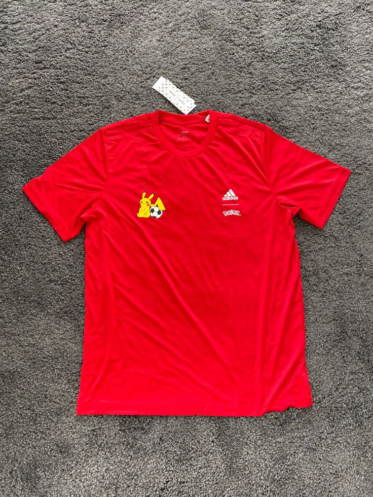 BNWT ADIDAS Men s Pokemon Jersey Tee T Shirt in Red Size XL Men s