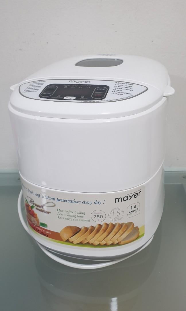 Bread Maker (Category: Coffee Machines & Makers) located in Singapore. Submitted by jasminebb88 (Listing ID 1046627914, Image 1). Description: Bread maker has been used, not used more than 10 times. Is busying on working no time to bake bread for my breakfast plus need to moving house. Be honest here will have a few scratch inside the pan. And here will FREE a hand glove and recipe for you. Interested you may chat with me..
