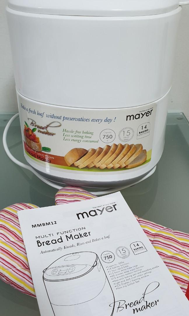 Bread Maker (Category: Coffee Machines & Makers) located in Singapore. Submitted by jasminebb88 (Listing ID 1046627914, Image 3). Description: Bread maker has been used, not used more than 10 times. Is busying on working no time to bake bread for my breakfast plus need to moving house. Be honest here will have a few scratch inside the pan. And here will FREE a hand glove and recipe for you. Interested you may chat with me..