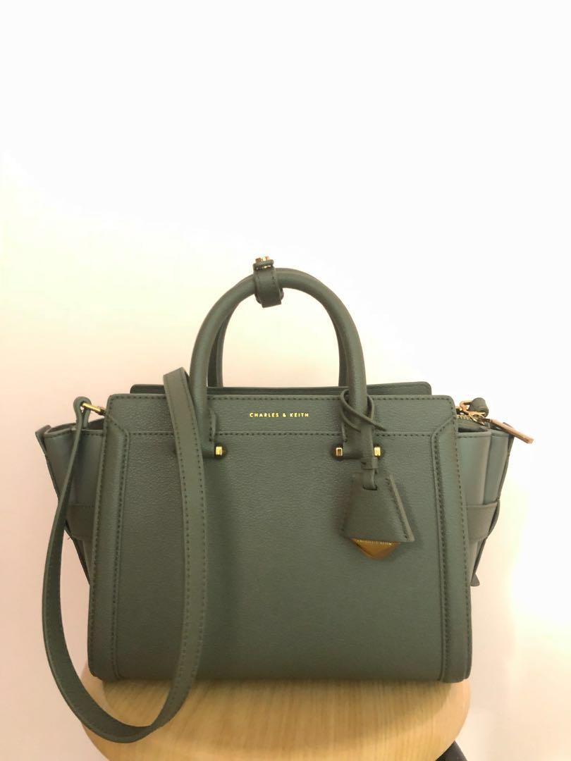 Charles and keith best sale olive green bag