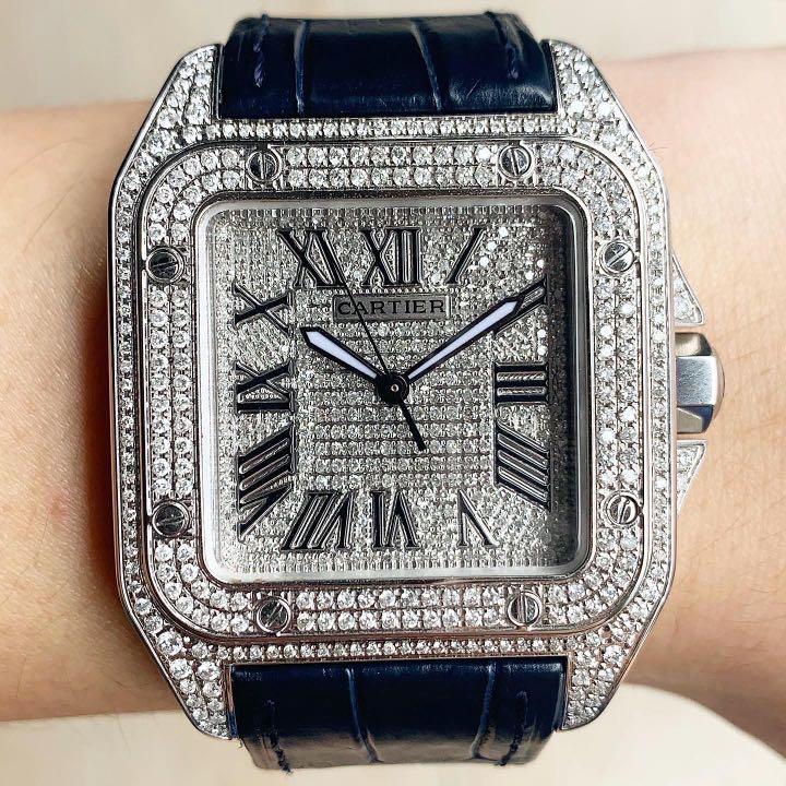 Cartier santos 100 xl diamond 2025