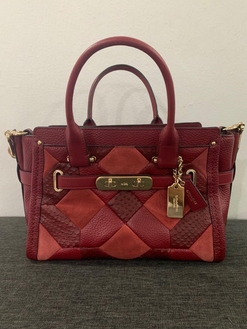 Coach swagger on sale patchwork