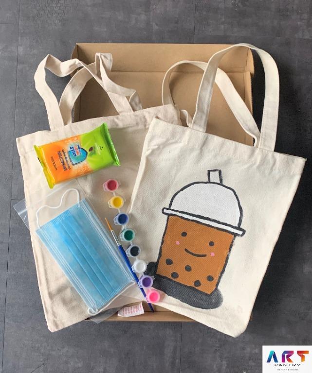 DIY Tote Bag Painting Kit with gift box packaging
