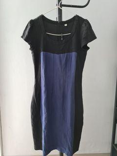 Dress kerja black navy