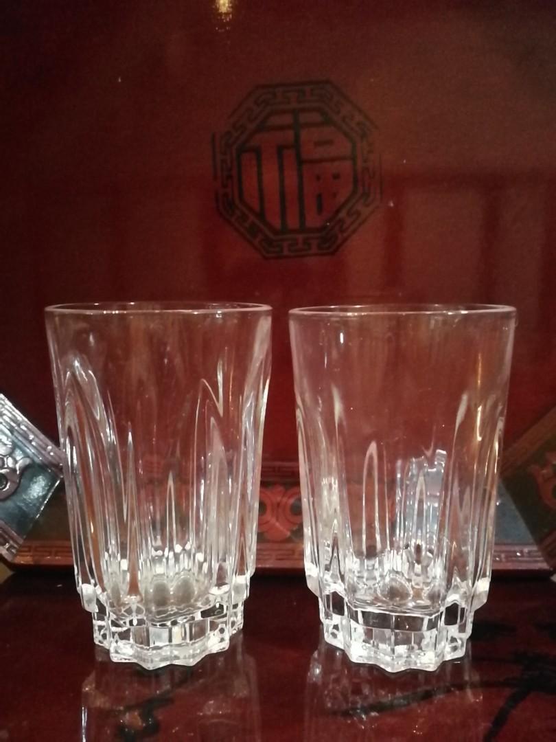 Drinking Glasses (Category: Other Kitchenware & Tableware) located in Muntinlupa City. Submitted by mcjek1026 (Listing ID 1046552975, Image 3). Description: 8 pcs crystal drinking glasses , 4 different designs but same sizes. pls check pics to appreciate..