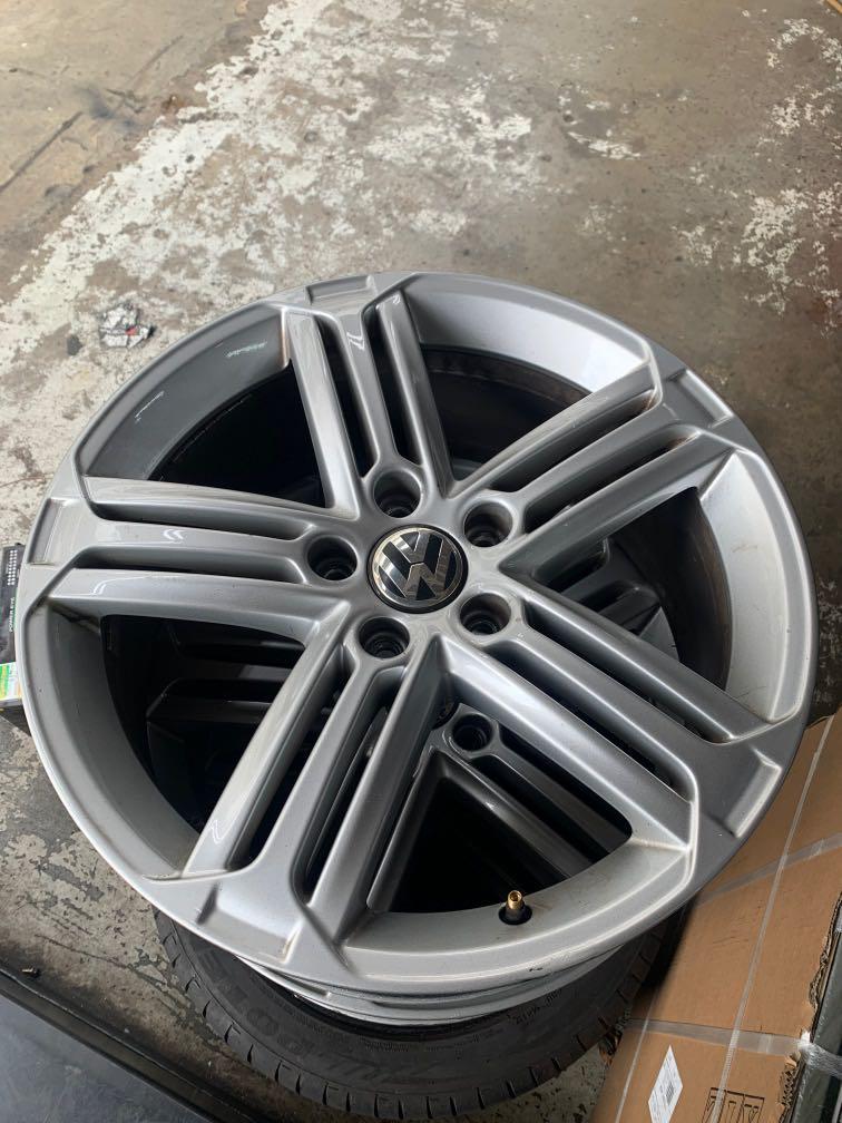 Golf R rims, Car Accessories, Tyres & Rims on Carousell