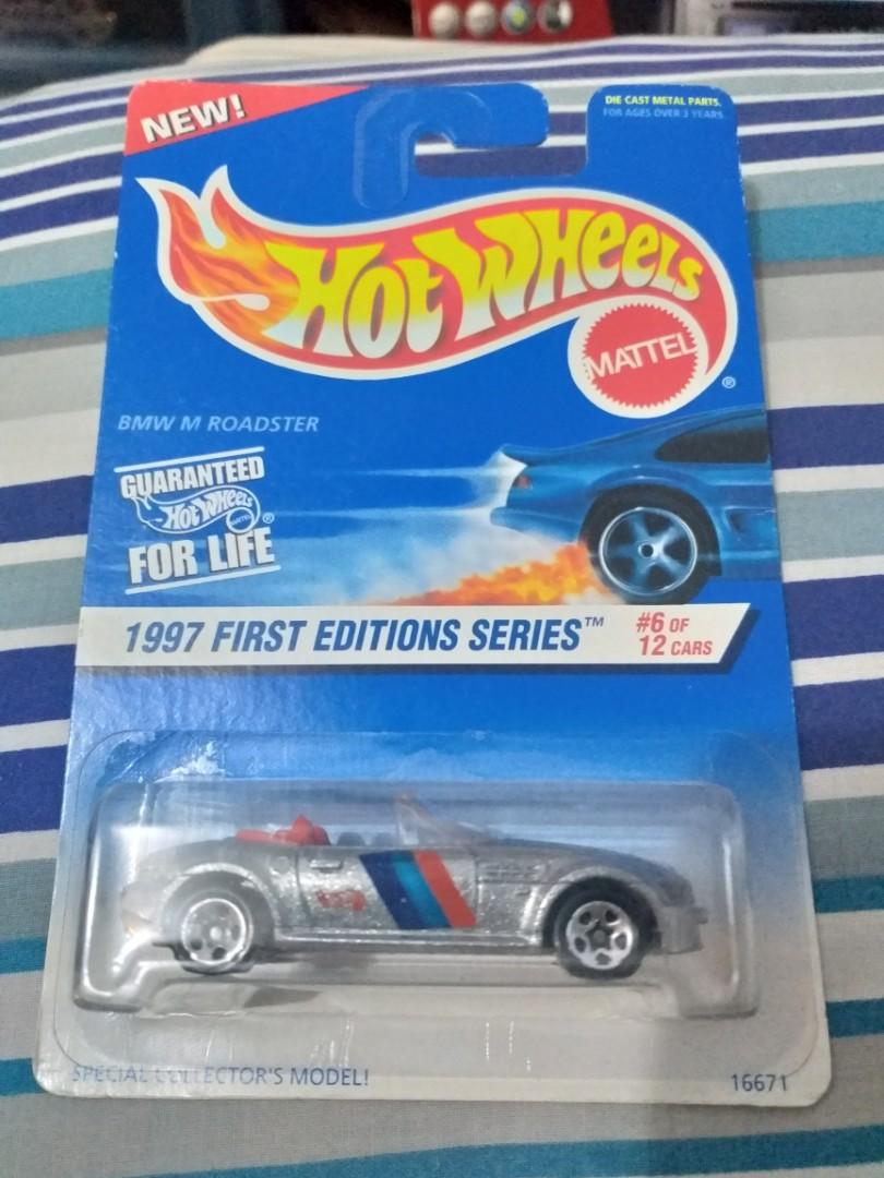 Hot Wheels BMW 1997 First Editions (Category: Vehicle & Diecast Models) located in Taytay. Submitted by bri_01 (Listing ID 1046653951, Image 1). Description: Rare Vintage Hot wheels Collections 1997 First Editions BMW Z3 Roadster All Metal (Metal Base) Heavier than ordinary hot wheels Collector's item 👍 Mint on card.