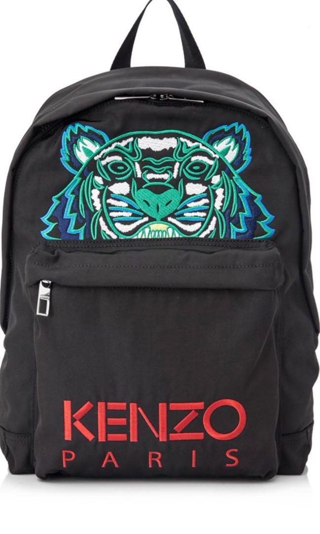 Kenzo Large Tiger Canvas Backpack, Men 