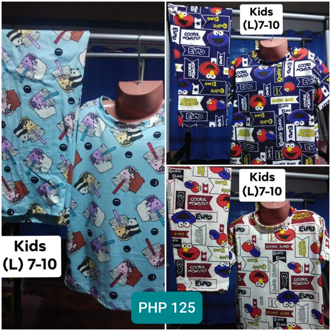 KIDS TERNO PAJAMA SET LARGE WE BARE BEARS AND SESAME STREET Babies Kids Babies Kids Fashion on Carousell