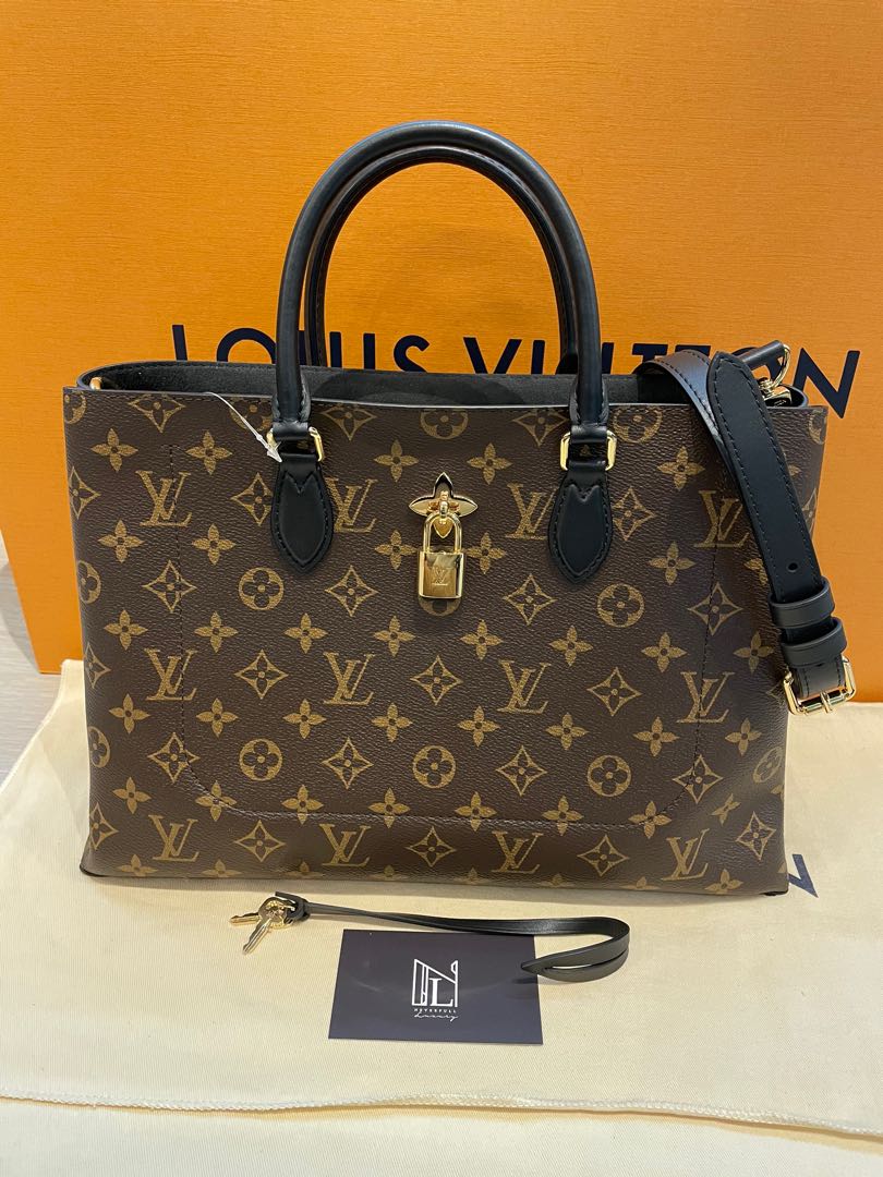 Louis Vuitton, Bags, Discontinued Louis Vuitton Flower Tote Noir