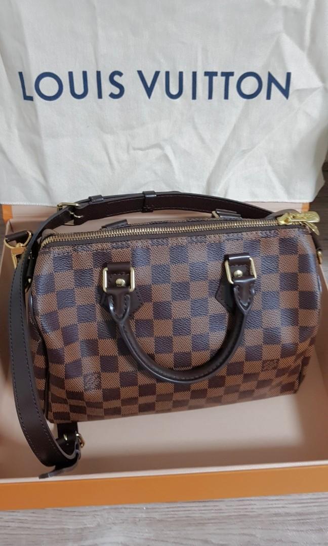 Authentic Lv speedy b 25 azur, Luxury, Bags & Wallets on Carousell