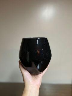 Low Black Modern Ceramic Vase