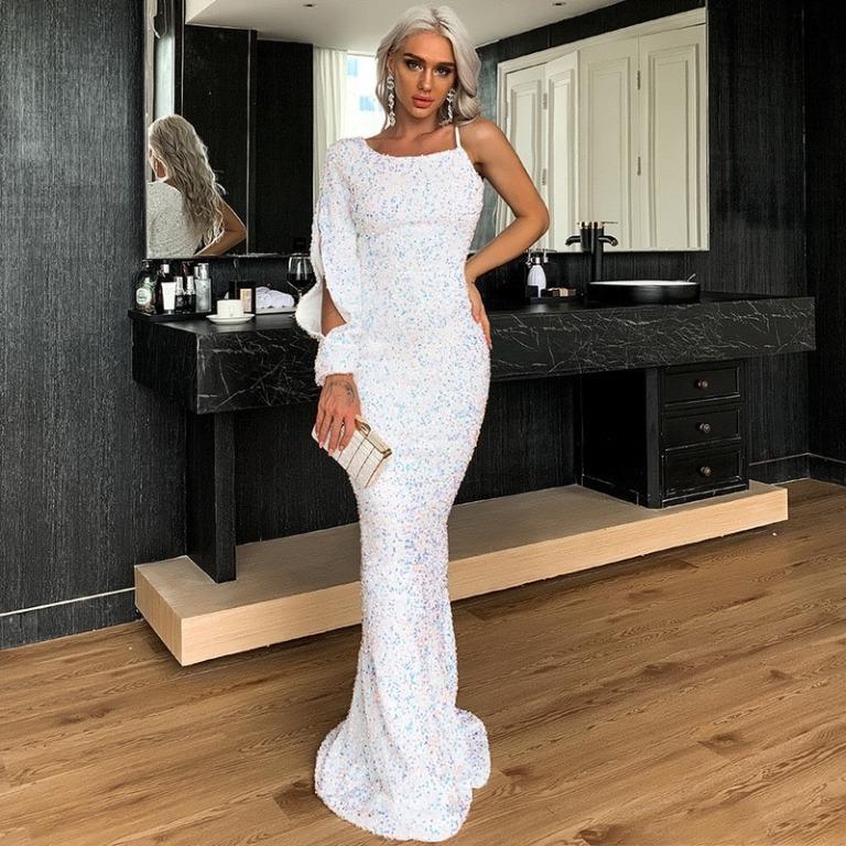 White gold sales formal dress