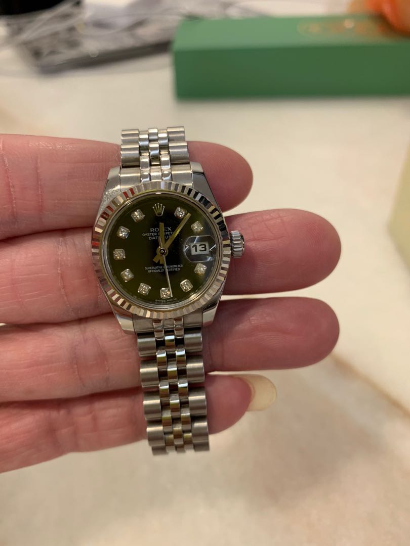 Rolex ladies Data Just 179174 Black 26mm