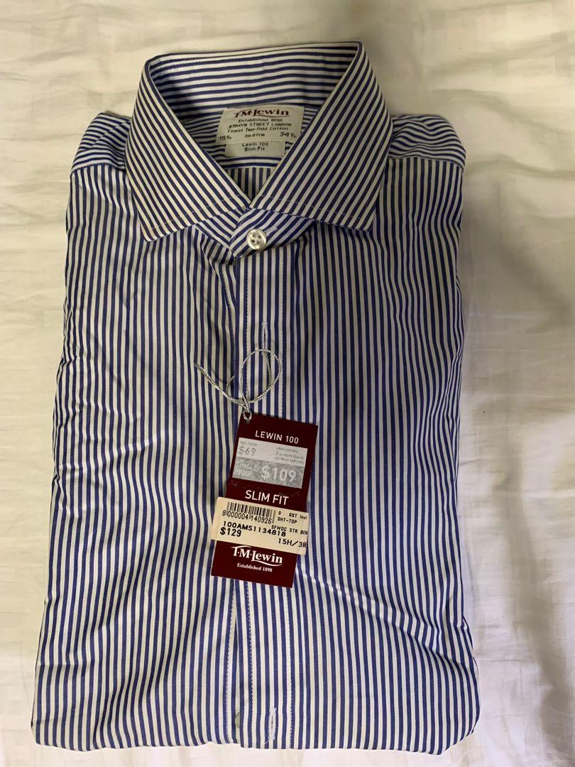 T.M Lewin Men’s Formal Shirt (Brand New with tag), Men's Fashion, Tops ...